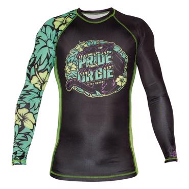 PRIDE OR DIE stay hungry RASHGUARD - BLACK
